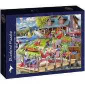 Bluebird Puzzle legpuzzel Lake View Cabin Mountain Time 1000 stukjes.