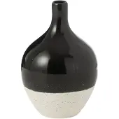 J-Line Vaas iva porselein zwart/wit s