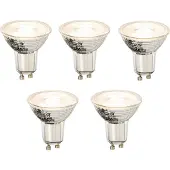 LUEDD Set van 5 GU10 dimbare LED lampen 8W 660lm 3000K