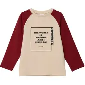 s.Oliver Shirt beige / robijnrood / zwart