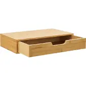 En.casa Wandplank met lade Bokn bamboe 40x24x8 cm naturel []
