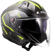 LS2 OF603 Infinity II Carbon Urus, integraalhelm ,Zwart/Grijs/Neon-Geel ,XL