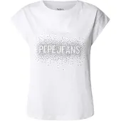 Pepe Jeans Shirt 'Raya' zilvergrijs / wit