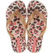 Ipanema Temas teenslippers beige/goud Meisjes Rubber Dierenprint - maat 35/36