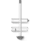 Simplehuman Shower Caddy Caddy Over Door Zilverkleurig