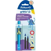 Pelikan inktpen griffix Neon Fresh Blue linkshandig
