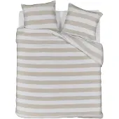 Rivièra Maison Striped dekbedovertrek - Eenpersoons - 140x200/220 - Zand