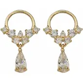 Charme Bijoux Oorbellen- Goud plating- Zirkonia- Klein-