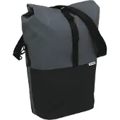 New Looxs Nyborg Single - Fietstas Enkel - Afneembare Schoudertas - 13 inch Laptopvak - Waterdicht Polyester - 17 liter - Zwart & Donker Grijs