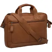 New Looxs Laptoptas Luko 7.5L - 42 x 6 x 30 cm - gemaakt van luxe leder - cognac