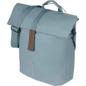 Basil City - Fietsshopper - Enkele fietstas - MIK Studs - 14-16 liter - Graphite blue - Waterafstotend - Reflectiedetails