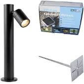 QAZQA Buitenlamp zwart 45 cm verstelbaar IP44 - Solo
