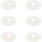 QAZQA Set van 6 Moderne inbouwspot wit 12 cm - Buco