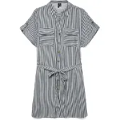 Vero Moda Blousejurk 'VMBumpy' blauw / wit