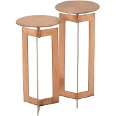 J-Line Set of 2 side tables zino high iron copper