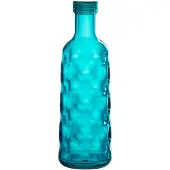 J-Line Fles gehamerd in giftbox plastic blauw