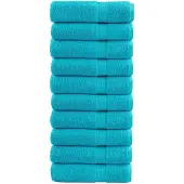 vidaXL Badhanddoeken SOLUND 10 st 600 g/m² 70x140 cm turquoise