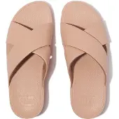FitFlop Lulu cross slide sandals leather