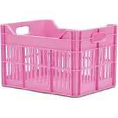 URBAN PROOF Gerecyclede Fietskrat Junior 15 Liter - Felroze voor 24inch fiets