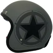 Apex JI100 Star Mat Zwart Grijs Jethelm Maat M