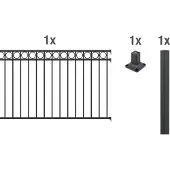 Alberts Metalen hek Circle Hoogte: 100 en 120 cm, breedte: 200 cm, om vast te schroeven (4 stuks)