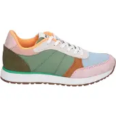Woden Sneakers laag 'Ronja' lichtblauw / cognac / lichtgroen / rosa