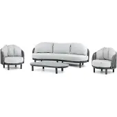 Santika Furniture Santika Nanda stoel-bank loungeset 4-delig