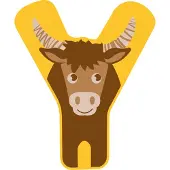Small Foot Houten Dieren Kinderletter Y