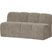 Woood Mojo Eetbankje Met Rugleuning 164 cm Mojo - Ribstof -Donker Zand