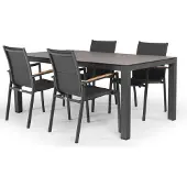 Tierra Outdoor 4-zits Diningset Briga Met Foxx Antraciet