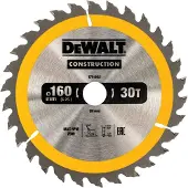 DeWalt cirkelzaagblad Construction hout 160x20x2,5mm 30T