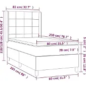 vidaXL Boxspring met matras fluweel donkergroen 80x200 cm