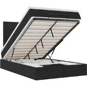 vidaXL Ottoman bed met matras en LED's 120x200cm stof zwart
