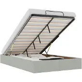 vidaXL Bedframe zonder matras 120x200 cm fluweel lichtgrijs