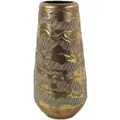 Non-Branded Non Branded vaas Peggie 19 x 40,5 cm staal goud