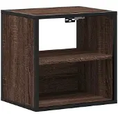vidaXL Nachtkastje wandgemonteerd 40x31x39,5 cm bruin eikenkleurig