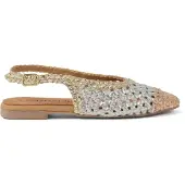 Lazamani Ballerina's Dames Zilver Leer | Maat 38