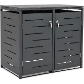 CoverTech Behuizing voor 2 120l of 240l Fargo antraciet afvalbakken