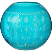 J-Line vaas Tarifa Rond - glas - aqua - Ø 27 cm