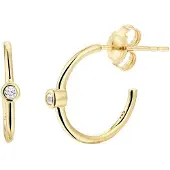 The Jewelry Collection Geelgouden Stekeroorringen zirkonia 4023023