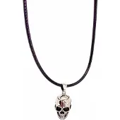 Charme Bijoux Ketting doodshoofd rvs zilverkleur -