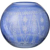 J-Line vaas Tarifa Rond - glas - blauw - Ø 27 cm