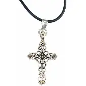 Charme Bijoux Ketting kruis zilverkleur -