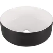 Differnz Waskom Mira - Keramiek - Zwart/wit - 36cm
