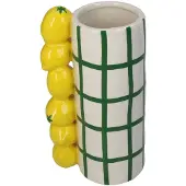 Kersten Vaas Citroen Steengoed Geel 11x8x18,5cm