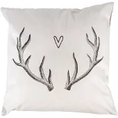 Clayre & Eef Kussenhoes 45x45 cm Beige Polyester Gewei