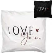 Clayre & Eef Kussenhoes 45x45 cm Zwart Wit Polyester