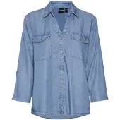 Vero Moda Blouse 'VMBREE' blauw denim
