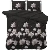 Sleeptime Dekbedovertrek Dark Flower Black Katoen-240 x 220 cm