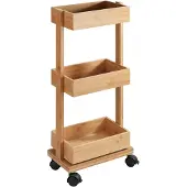 Zeller Trolley Rek Tortona Badkamerkast met 3 legplanken